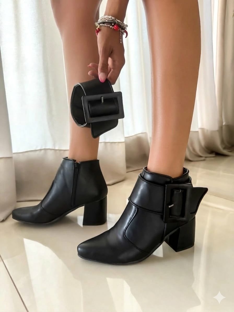 BOTAS  CORTAS SIMIL CUERO