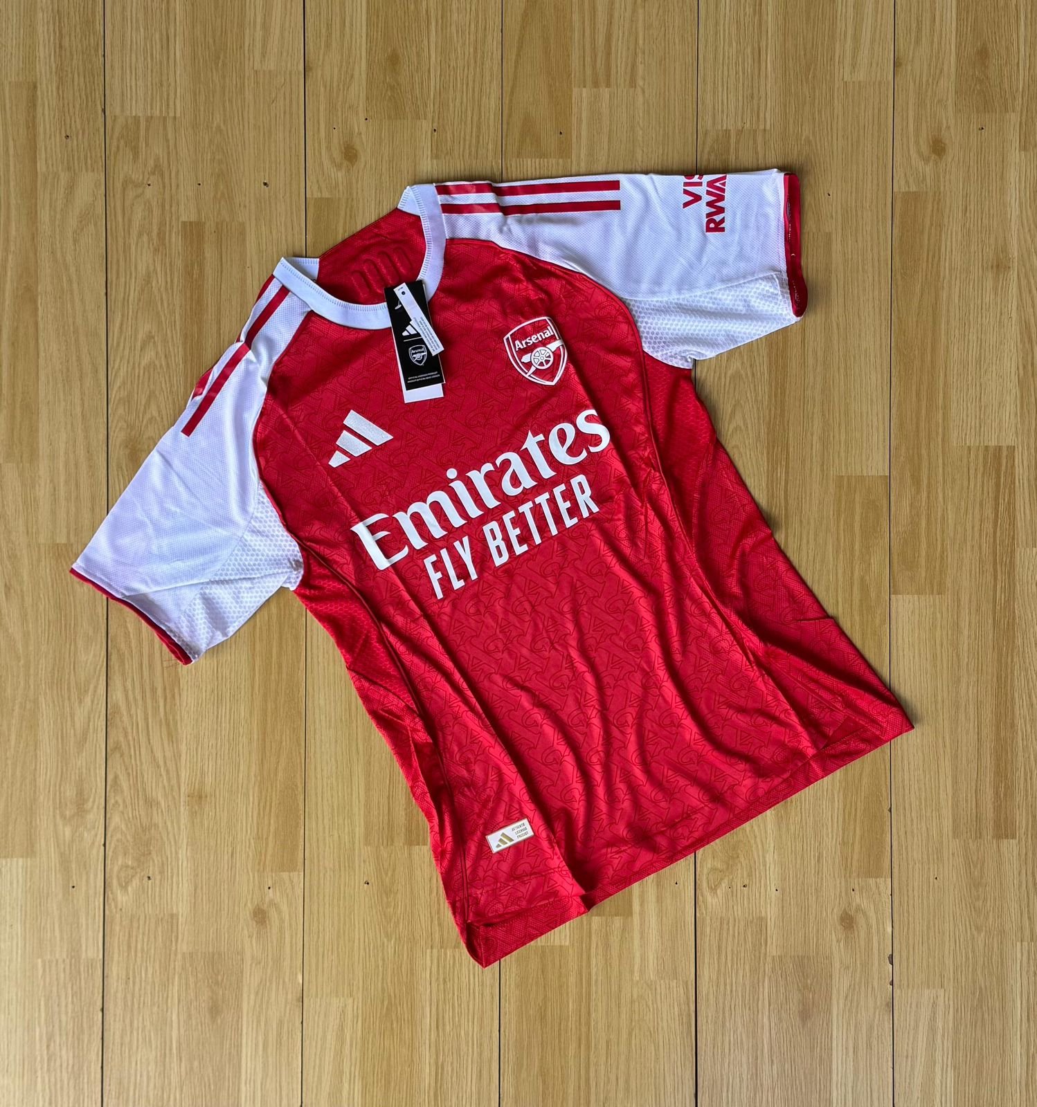 camiseta arsenal (blanco rojo - TALLE XXL)