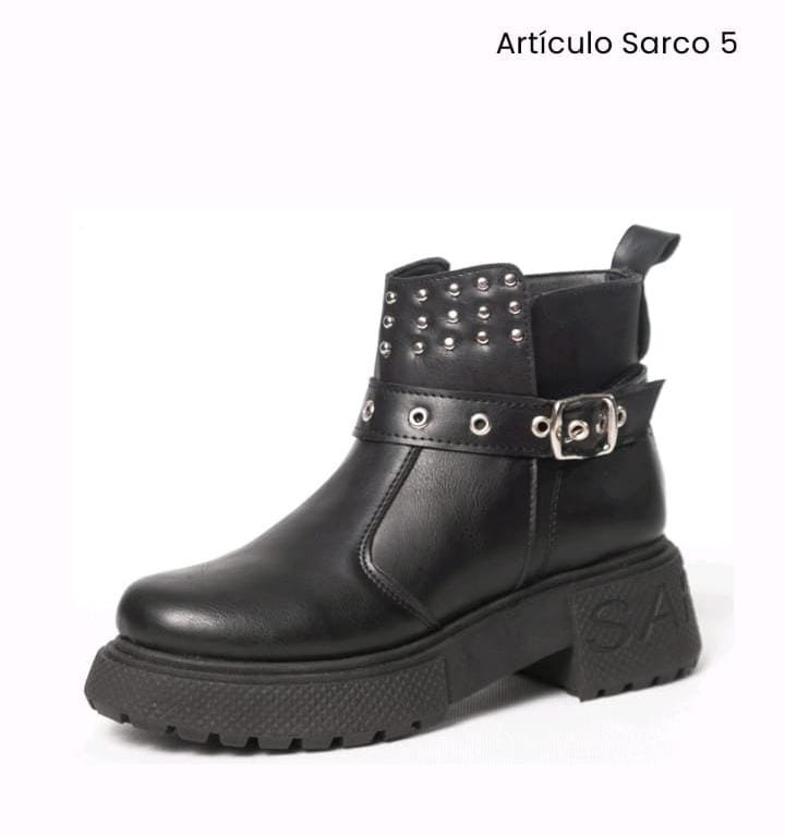 borcegos simil cuero   bajos (Negro - TALLE 39)